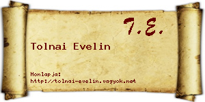 Tolnai Evelin névjegykártya